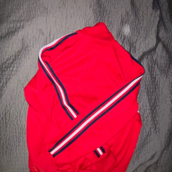 Adidas track suit red thick material - Picture 4 of 5